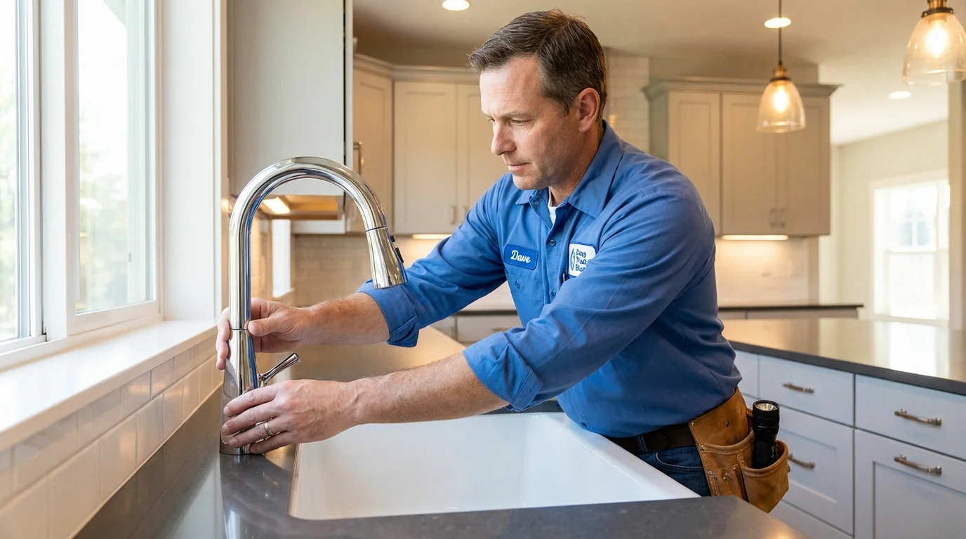 Kitchen faucet installation by Johns Plumbing LLC in Temple